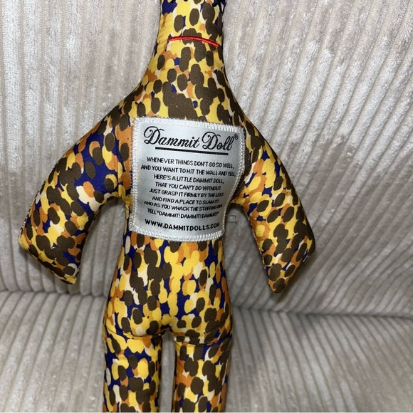Dammit Doll purple orange stress relief like new - Picture 3 of 4